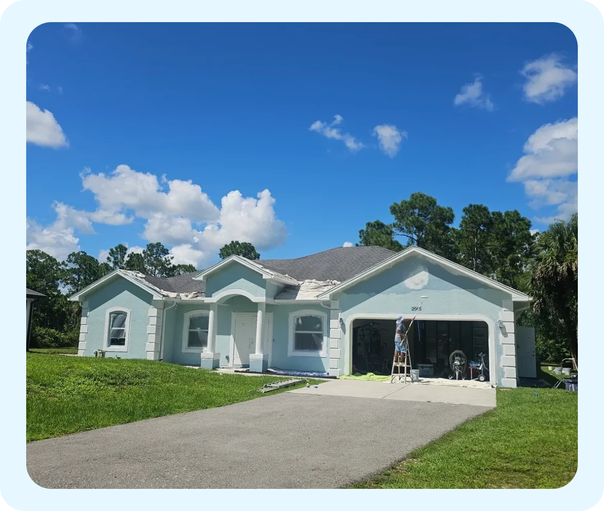 Residential home with fresh paint job